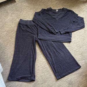 Alternative Apparel Women's Pajama Set in Charcoal